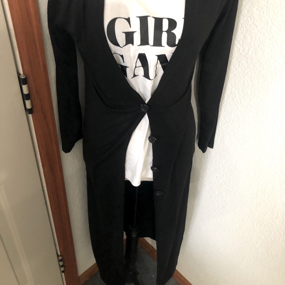 Black long sleeve cardigan